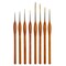 8 Piece Taklon Detail and Liner Artist Brush Set with Wood Comfort Grip Handles - Art, Detailing, Acrylic, Oil, Watercolor
